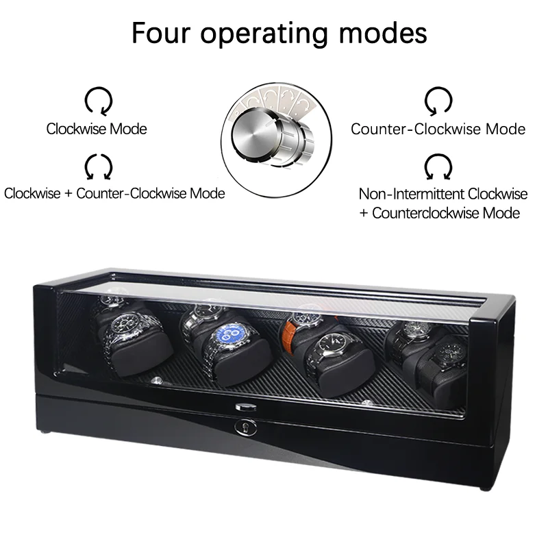 

Роскошные 6-слотовые мужские часы-органайзеры, коробки, 6 эпитопов, заводные устройства для часов, автоматическое вращение, механические наручные часы, завод дисплей