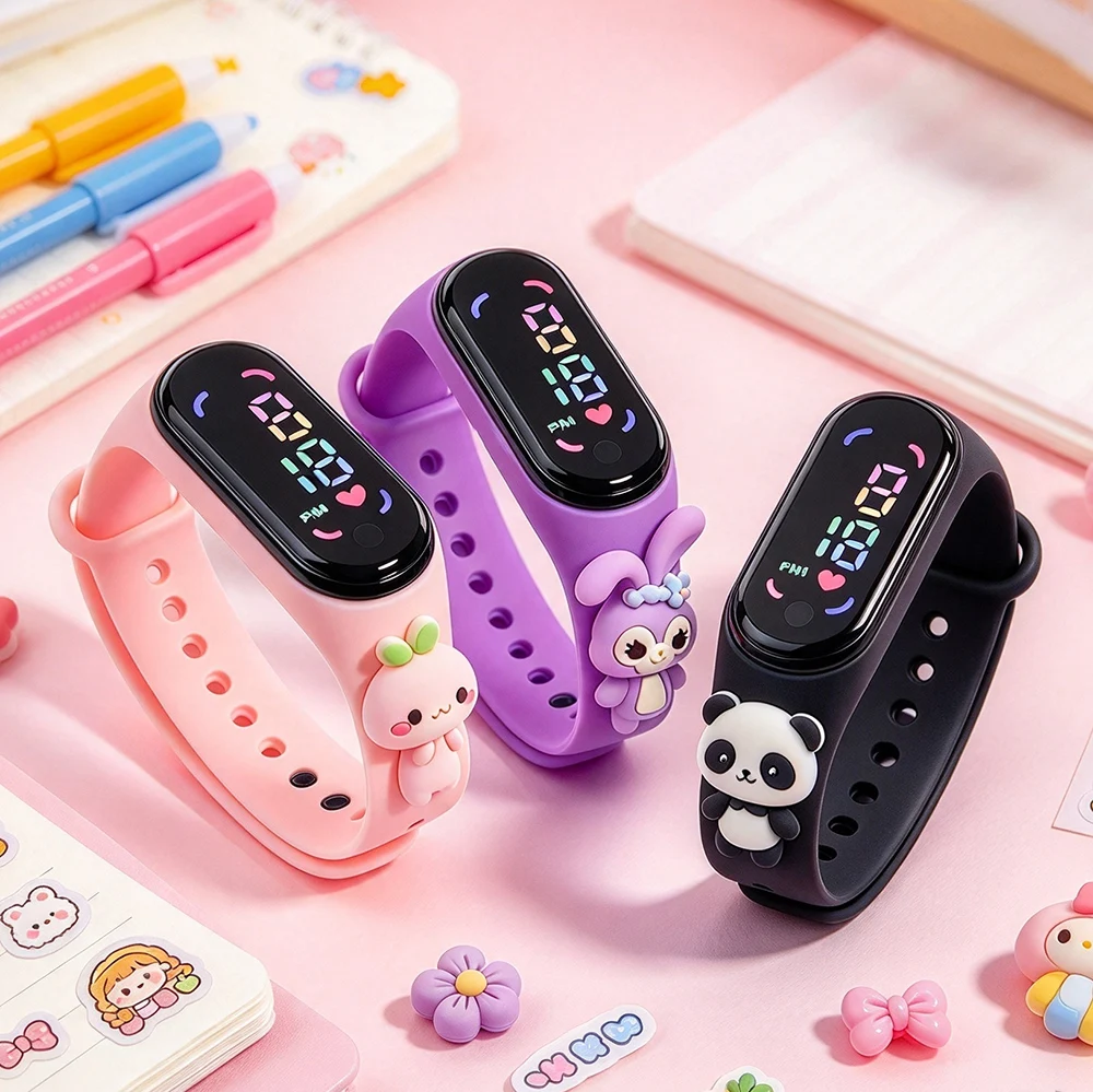 New 3D Cartoon Bunny Girls Watches for Kids Sports Bracelet Super Hero Panda Boys Watch Waterproof Men Clock Relógio Infantil