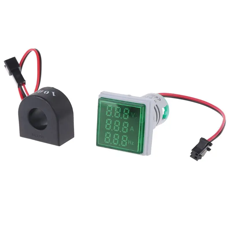 A2UD 3 in 1 Signal Indication Meter  Square Mini Digital Display  Current Frequency Meter  with 3-Digit LED