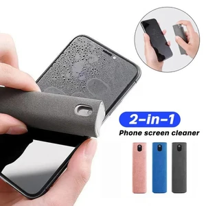 2 in 1 microfiber screen cleaner spray bottle mobile set (without liquids) phone iPad computer cloth clean iPhone cleaning glasses toalhetes 8 Main Screen Wiper Sales - №6