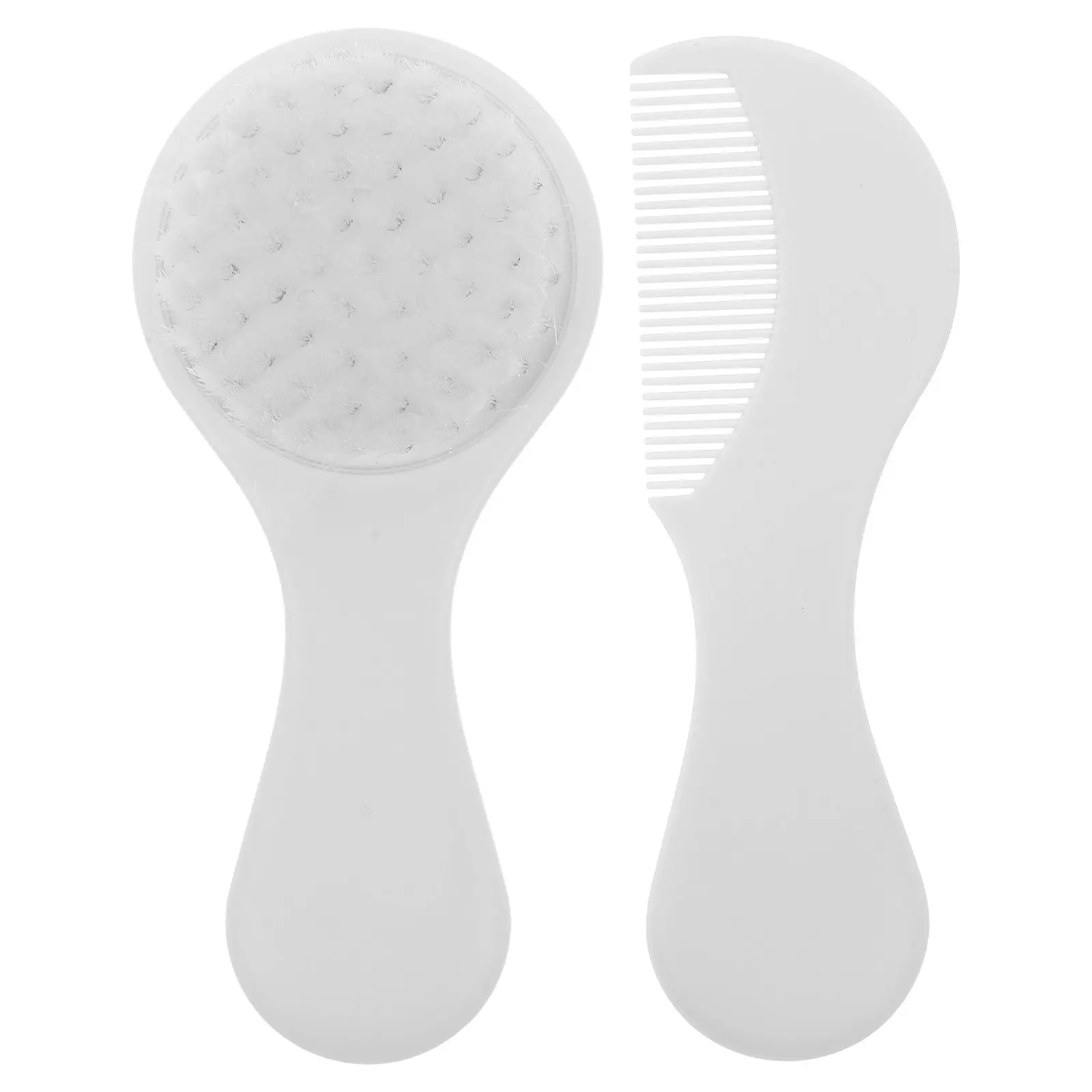

2Pcs Baby Hair Brush Soft Bristles Scalp Massage Newborn Toddler Cradle Cap Brush Comb Set Gentle Care Infant Hair Grooming