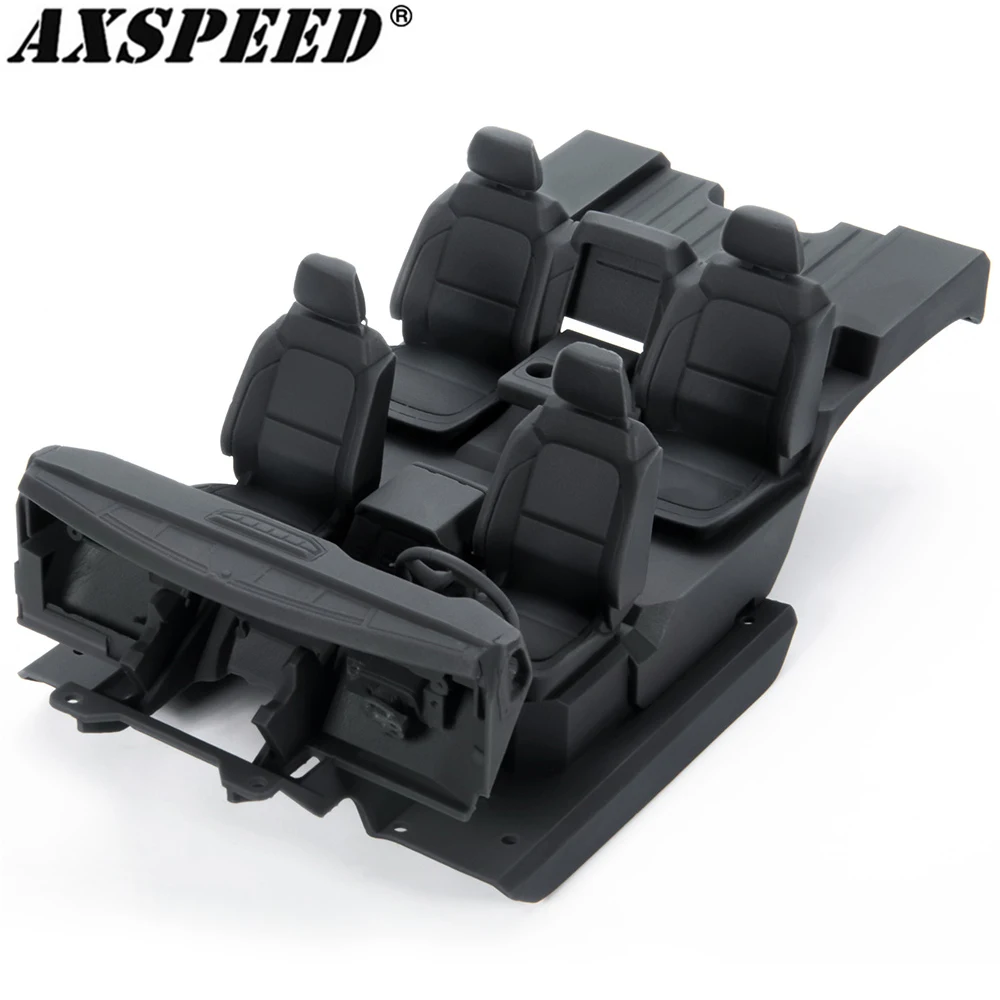 AXSPEED ثلاثية الأبعاد مطبوعة مقلد داخلي مع مقعد تحكم مركزي لملحقات ترقية 1/18 TRX4M Defender Bronco K10 F150