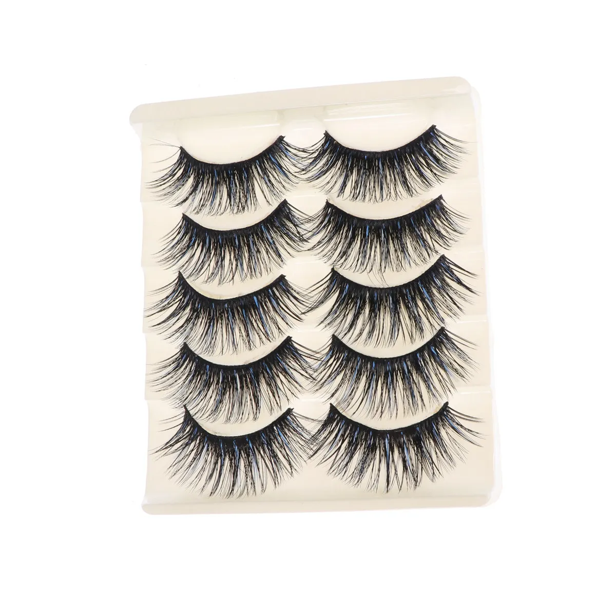 5Pairs Hypoallergenic Fiber False Eyelashes Thick Long Dramatic Yet Natural Artificial Lashes Easy Use Store Ideal for All Women