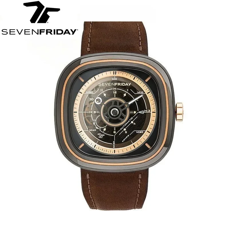 SEVENFRIDAY watch T2/02 men\'s fully automatic mechanical watch T series waterproof fashion men\'s watch luxury brand mature men