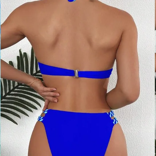 Nuovo costume da bagno in due pezzi con cinturino Bikini stampato per le donne per sentirsi in caldo vestito bikini casual per le vacanze al mare