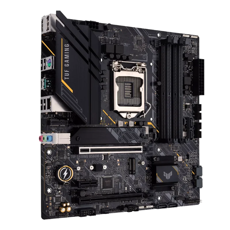 Asus TUF GAMING B560M-E Intel B560 (LGA 1200) mATX dengan PCIe 4.0, dua slot M.2, 8 Tahap Daya, Motherboard Realtek 2.5Gb Ether