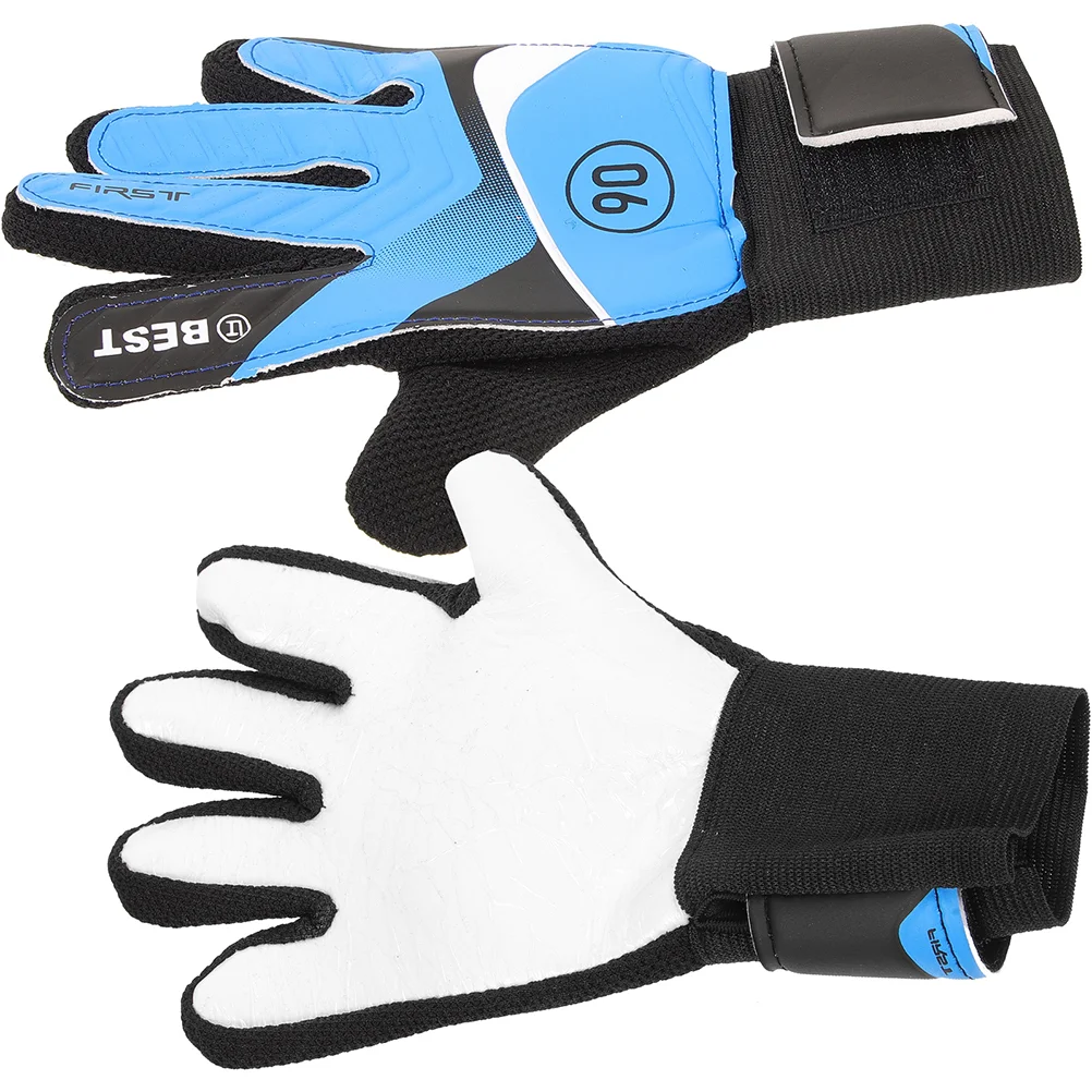 1 Pair of Sports Gloves PU Goalkeeper Gloves Soccer Soccer Training Gloves Match Supply anti-slide gloves