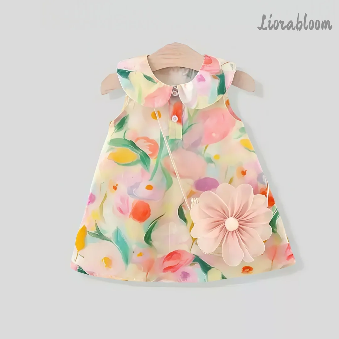 

Garden-Themed Girls' Dress Peter Pan Collar Flower Girl Dress Women's Wedding Party Attire Dress свадебное платье