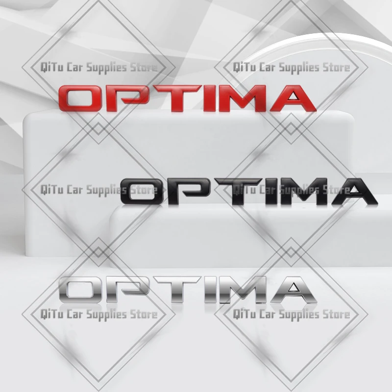 Zinc Alloy For K5 OPTIMA Badge Car Body Trunk Fender Adhensive Emblem 3D Decal Sticker Optima GT Line Styling