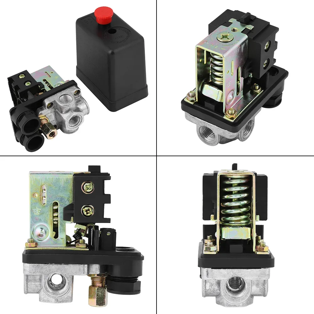 Heavy Duty 240V 16A Four Port Air Compressor Pressure Switch Control 90PSI ‑120PSI air compressor pressure switch control