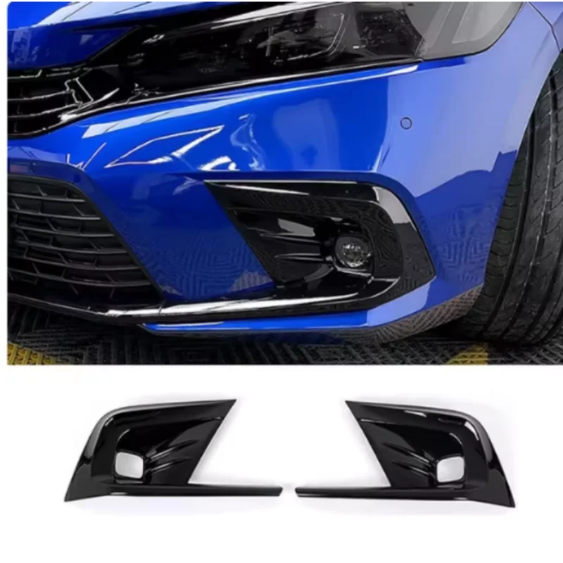 

ABAIWAI For Honda Civic 11th Gen 2022 2023 2024 Front Fog Light Lamp Trim ABS Plastic Car Eyebrow 3D Parts Exterior Decoration