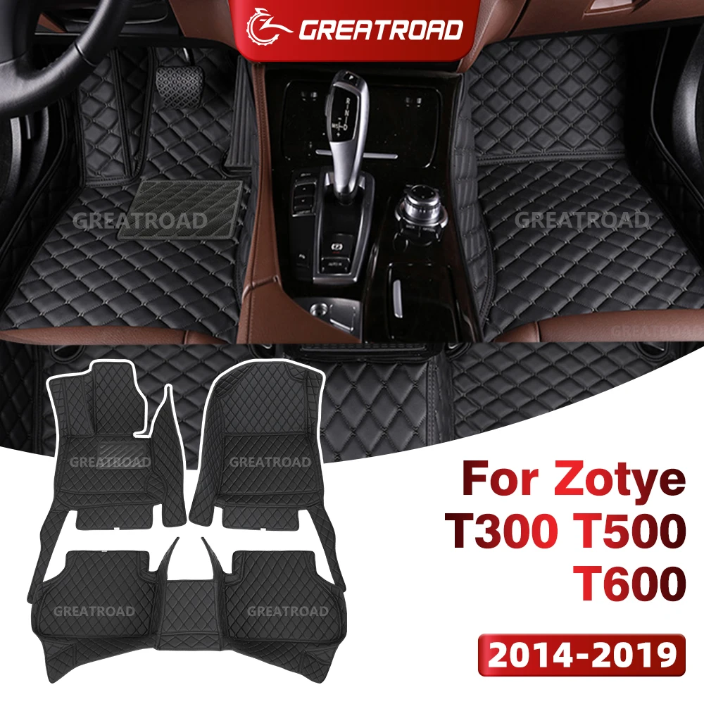 

GREATROAD For Zotye T300 T500 T600 (5-Seat) 2014-2019 Custom Car Floor Mat Auto Carpet Cover Interior Accessories