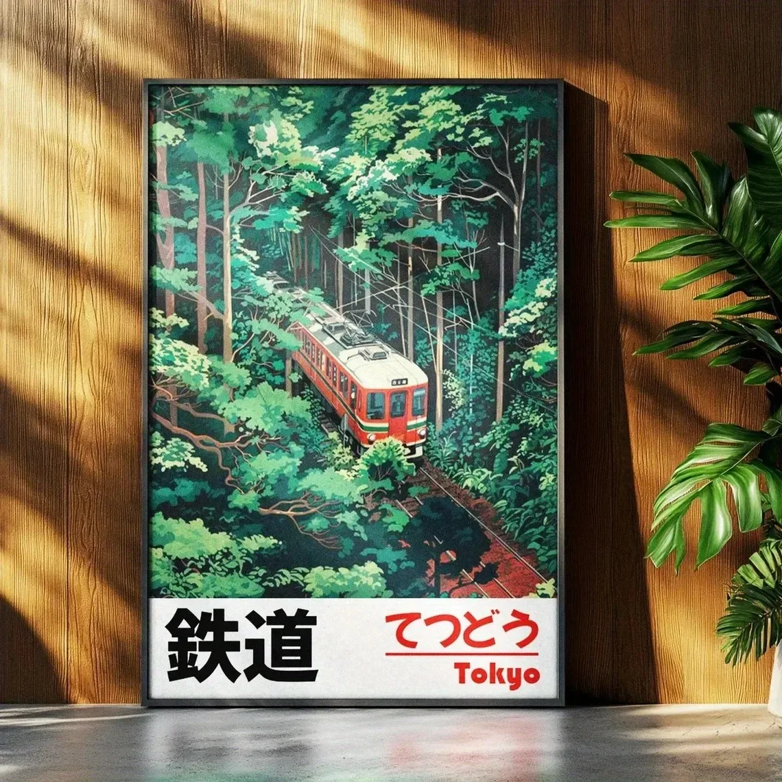 Retro Japanese Landscape Canvas Printing Asian Art Railway Wall Art Poster Modern Living Room