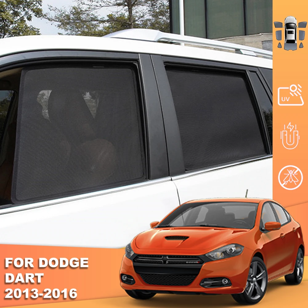 

For Dodge Dart PF 2013-2016 Magnetic Car SunShade Shield Front Windshield Curtain Rear Side Baby Window Mesh Sun shade Visor