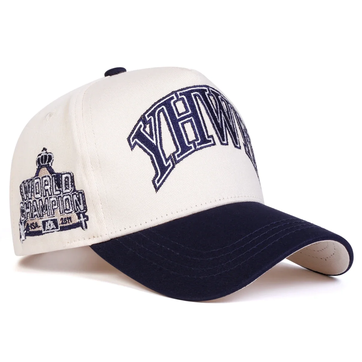 Unisex YHWH Letter Embroidery Baseball Caps Outdoor Adjustable Spring and Autumn Casual Sunscreen Hat