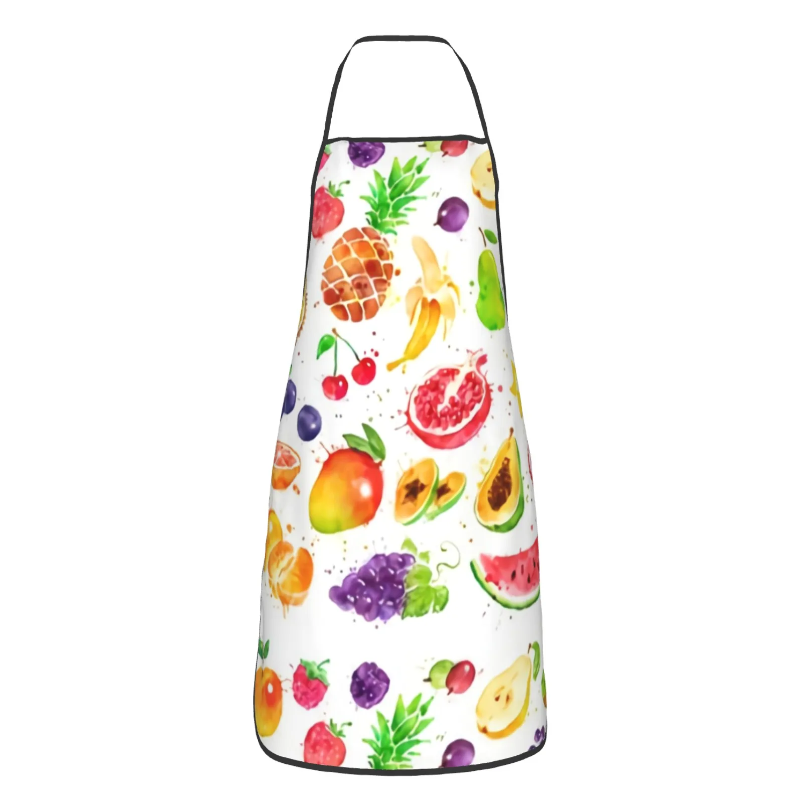 Colorful Polyester locking hem Apron Home Cooking Baking Kitchen Strawberries And Oranges Apron Fruit Lemons Orange Fruits