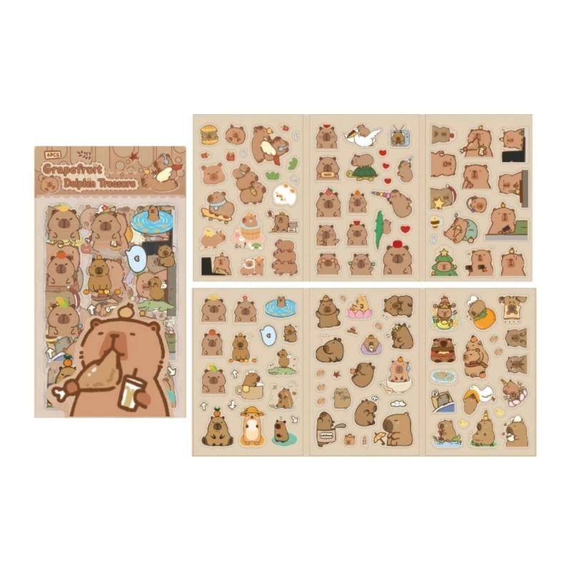 Pegatina animales Pegatina mascotas resistente agua Pegatina estética para botella agua portátil SCRAPBOOK DIARIO