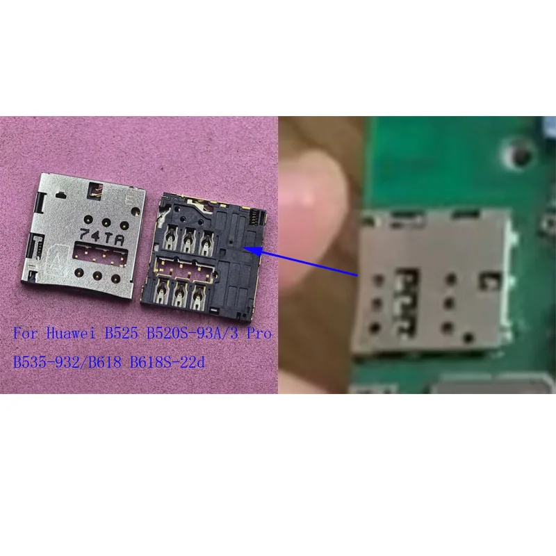 2-100Pcs Holder Connector Plug Sim Card Reader Tray Slot Socket For Huawei Router Wifi B618 B618S-22D B525 B520S-93A B535-932