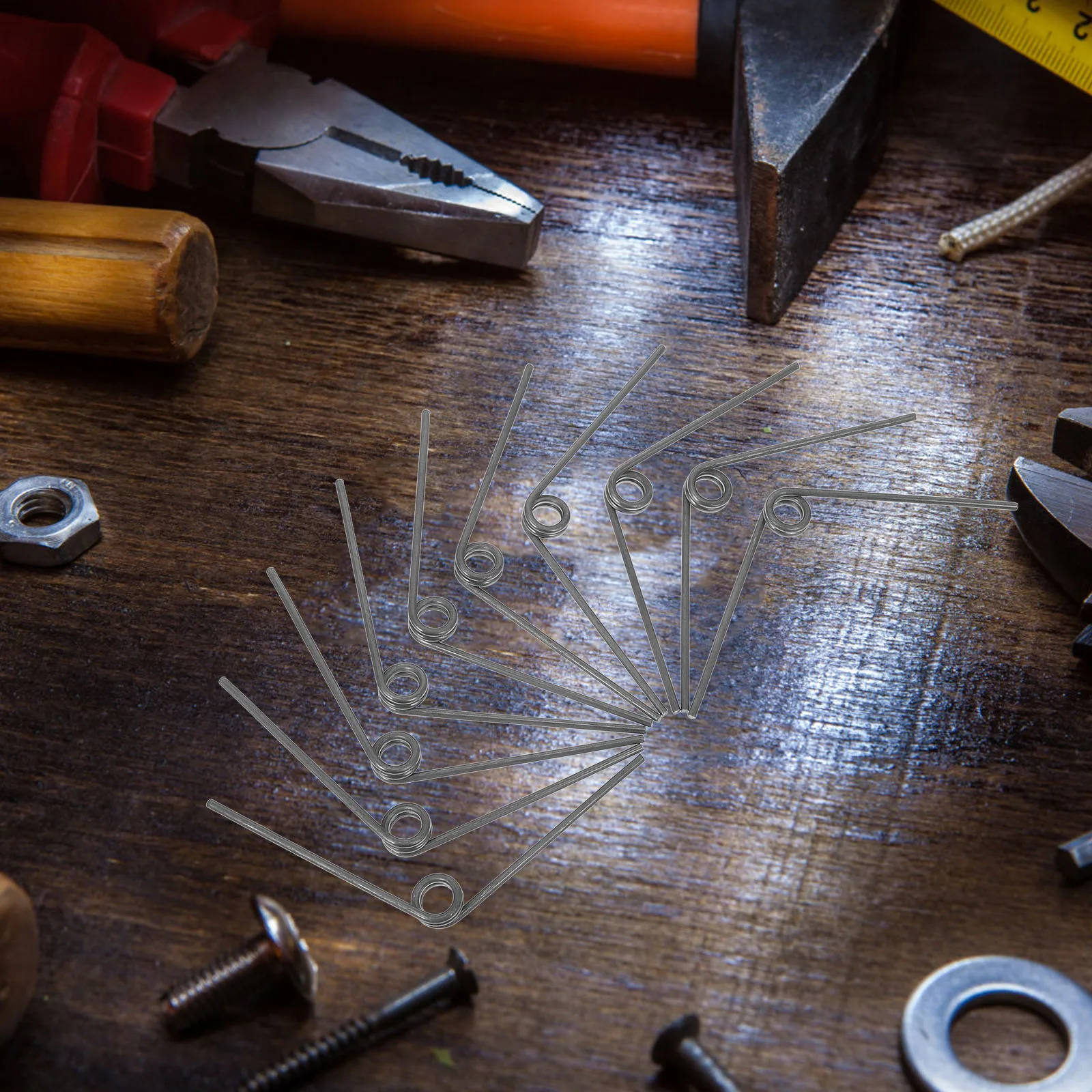 

10Pcs Steel Pruner Spring Kit Rust Resistant 120 Degree Rotation Replacement Springs for Gardening Shears Repair Use