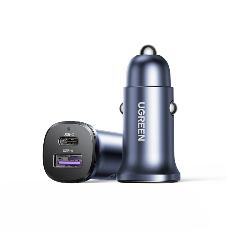 

UGREEN 30W Fast Car Charger Adapter Dual Interface High Quality Low Price Branded Car Charger