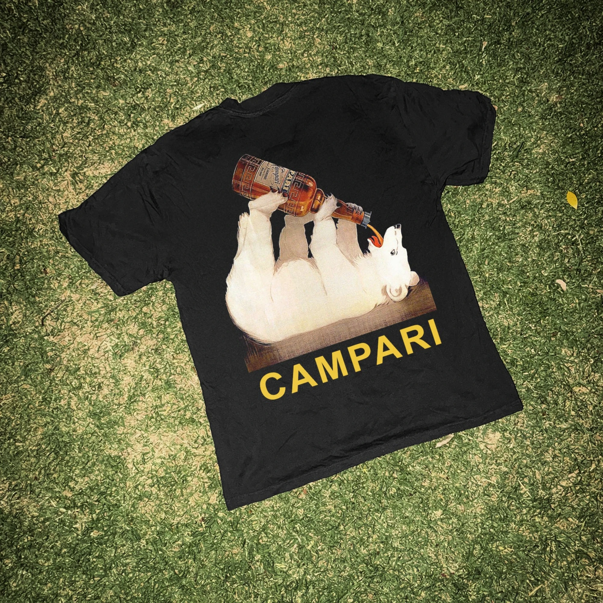 Camiseta Retro Campari Polar Bear para hombre y mujer, camiseta informal de manga corta de algodón con estampado clásico, ropa de calle