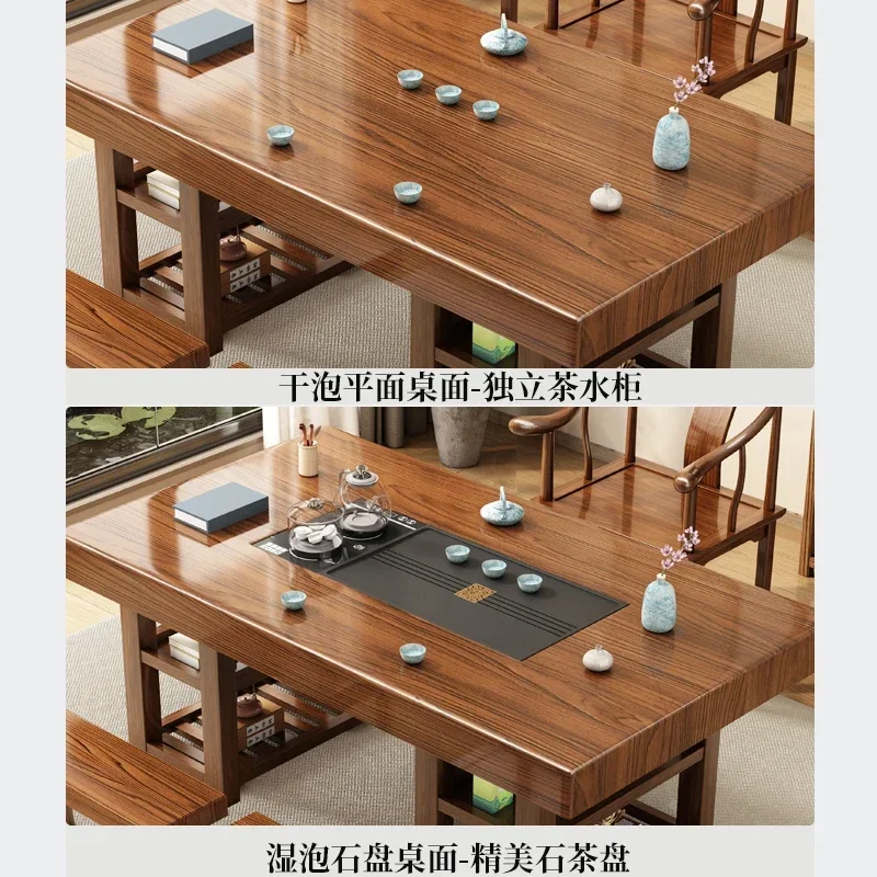 Tea Table Bureau Fujian Writing Desk for Room Wood Adjustment Table Reading Room 3 Person Desk Furniture Chinese Woodn