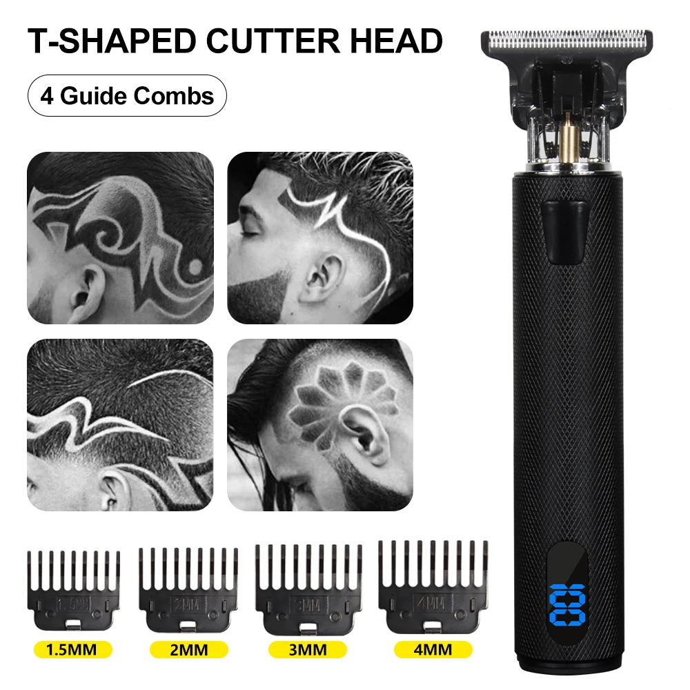 شاشة LCD رقمية، ماكينة حلاقة معدنية بالكامل للسفر، ماكينة حلاقة كهربائية محمولة، ماكينة قص الشعر للنساء