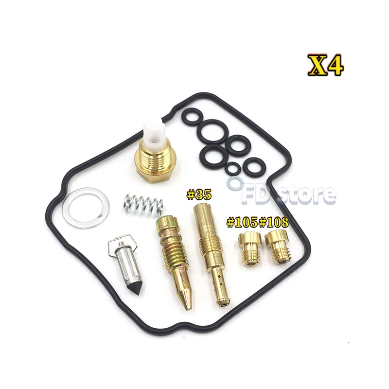 4 Sets Motorrad-Vergaser-Reparaturset für HONDA CBR600 CBR400F CBR600F HURRICANE 1987-1990, Vergaser-Überholungsset – Detail 2