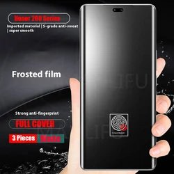 3PCS Full Cover Matte Curved Hydrogel Film For Honor 200 Pro 6.78