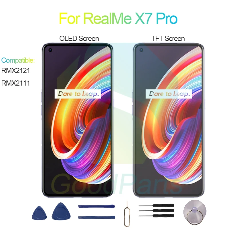 For RealMe X7 Pro Screen Display Replacement 2400*1080 RMX2121, RMX2111 For RealMe X7 Pro LCD Touch Digitizer