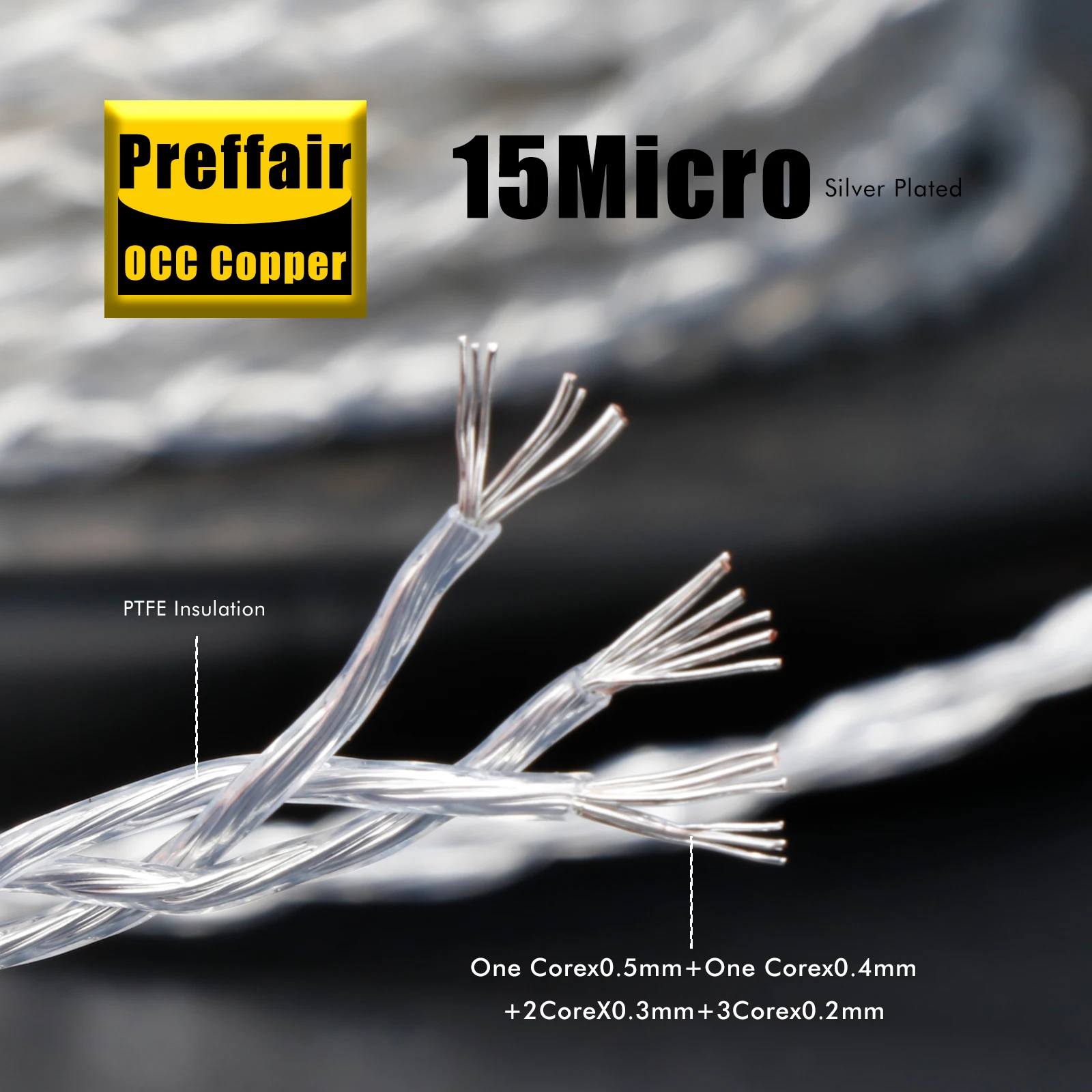 Paar 3AG XLR-Kabel RCA Doppelt Abgeschirmtes OCC Versilbertes Audio-RCA-Verbindungskabel 3CU RCA-Stecker Verlängerungskabel – Detail 5
