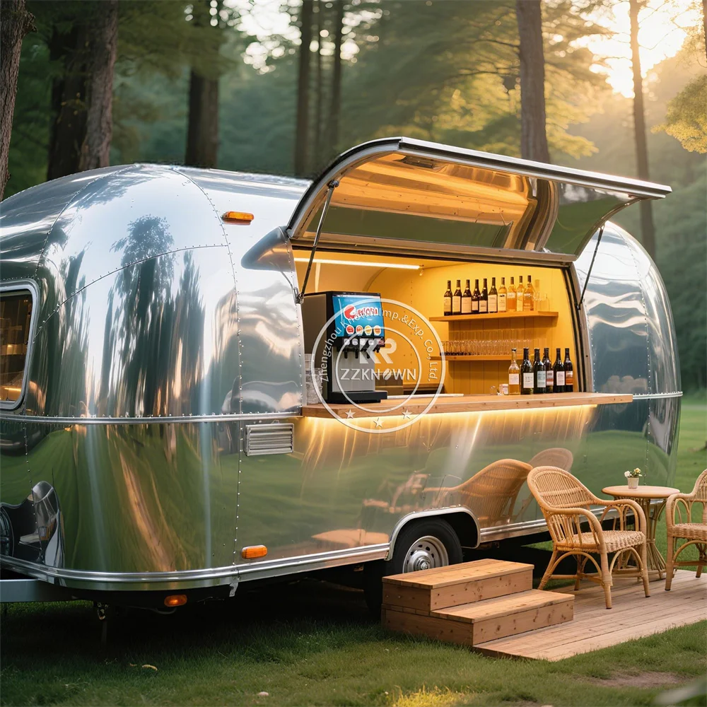 Mobile Concession Hot Dog Burger Fast Food Cart Trailer Street Salad Coffee Kiosk Bar Street Pizza Food Truck With Full Kitchen