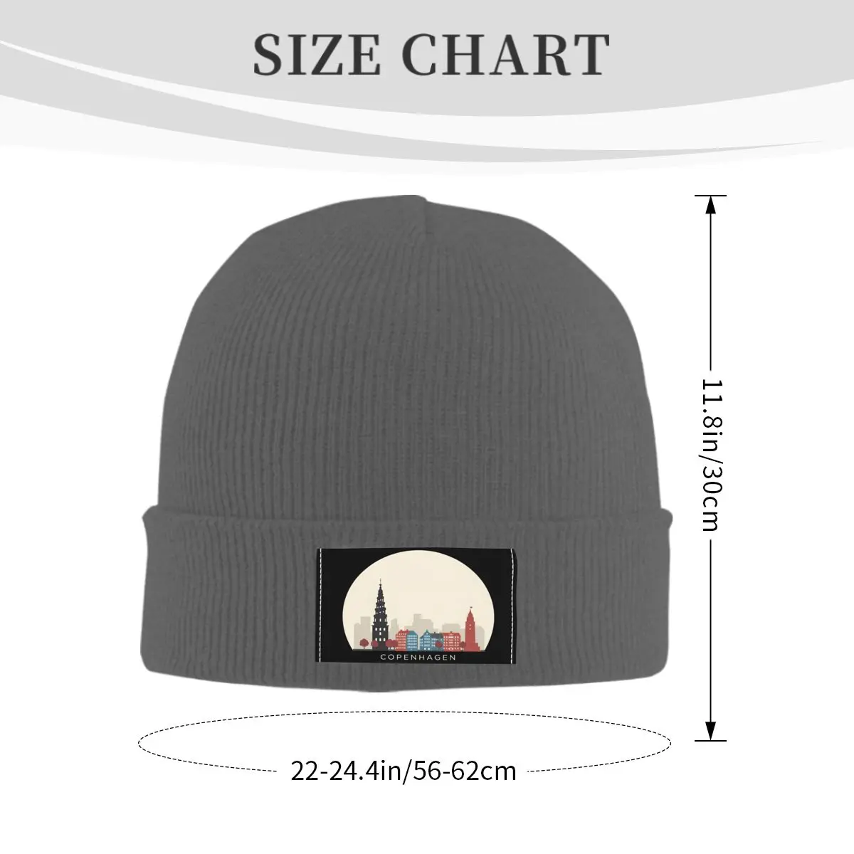 كوبنهاغن السفر أيقونة الشتاء Skullies قبعة صغيرة الخريف الدافئة قبعات منسوجة بونيه قبعات للنساء الرجال