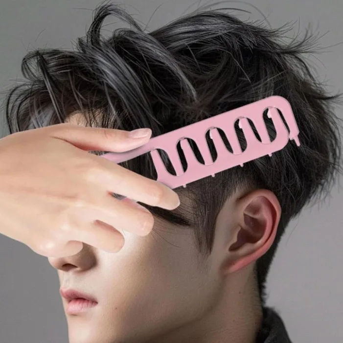 Texture Comb for Fringe Styling Wide-Tooth Root Volumizing Hair Comb Texturizing Tool for Men&Women Messy Look Styling Accessory