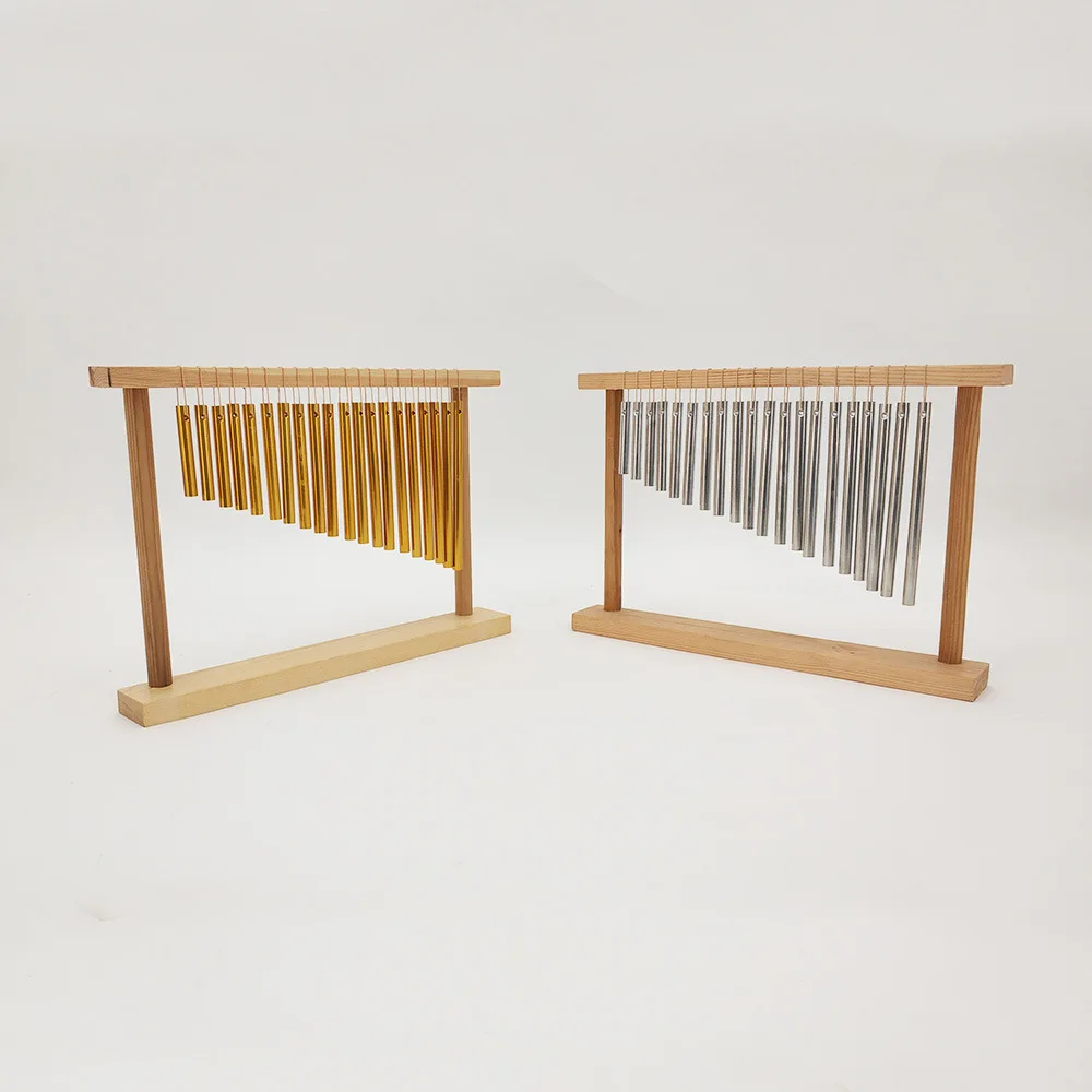 

20 Sound Band Wooden Frame Percussion Chimes Gold Silver Wind Chimes Sound Beam Performance Wind Chimes Instrument