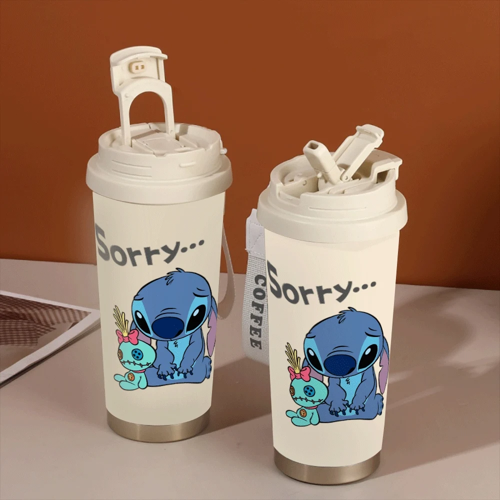 

Stitch Series Water Cups 304 Stainless Leakproof Women Drinking Cup Bottle 304 Stainless Lilo & Stitch Holiday Gift