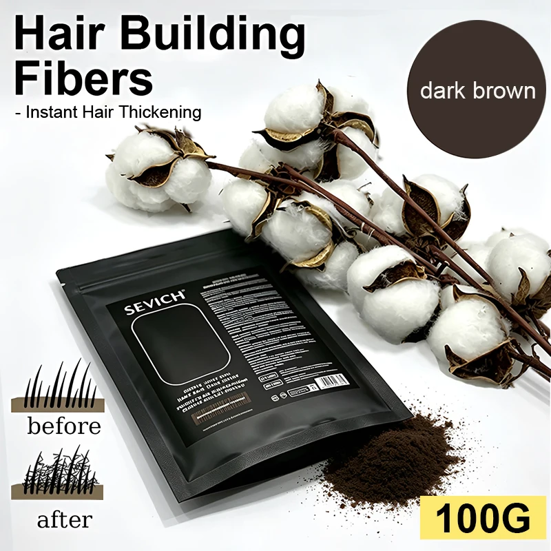 Men's Natural Hair-Thickening Fibers Balding Areas Full Hair Instantly Hair Building Fibers for Hairline & Hair Part Cover