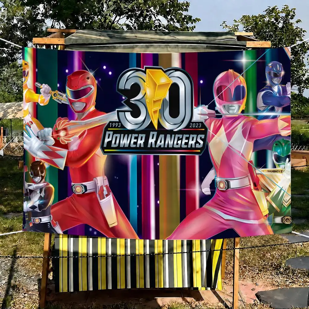 Pow-er Rangers Tapestry Banner For College Dorm Bedroom Outdoor Living Room Wall Art Decor Party