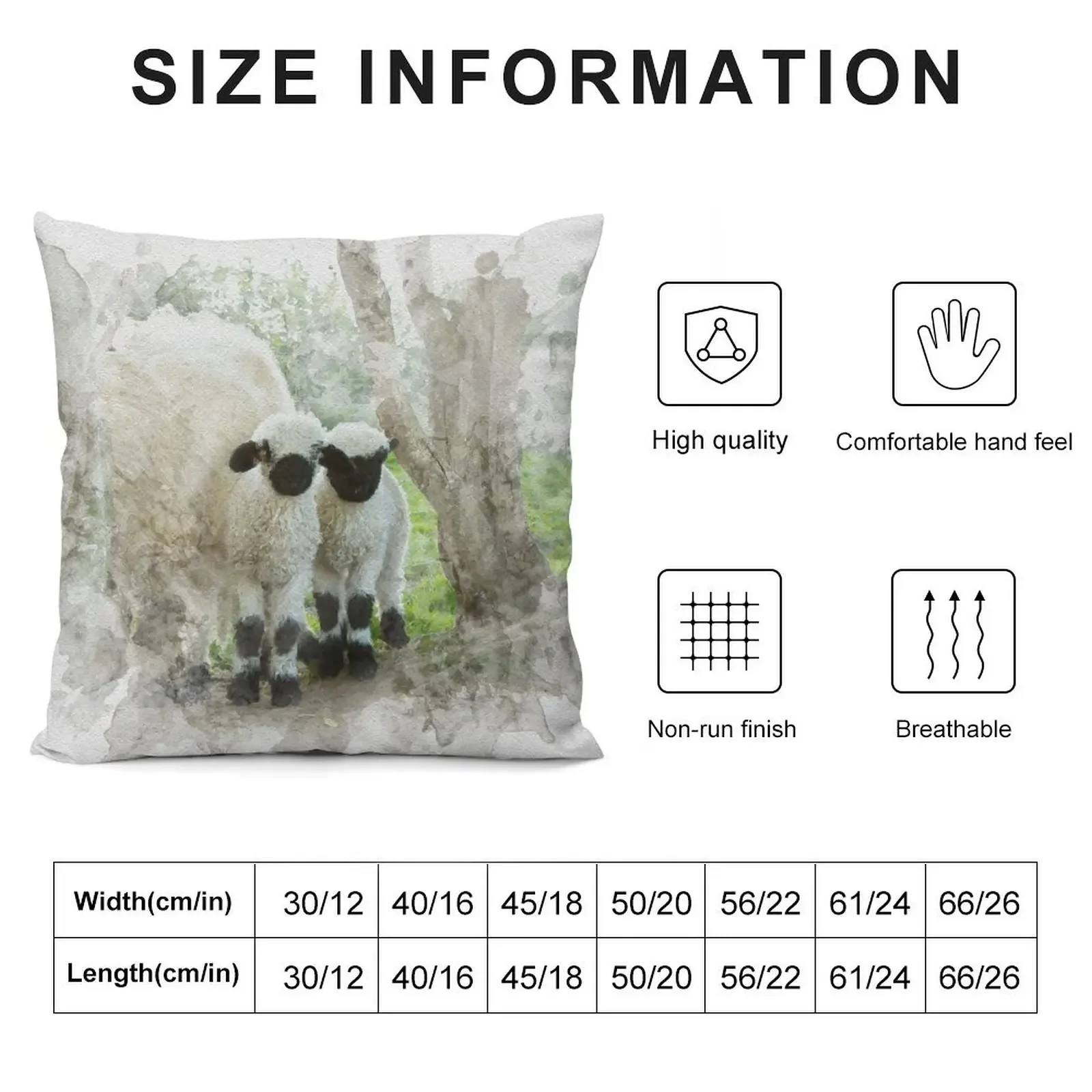 The Twins Watercolour Photograph - Valais Blacknose Lambs Throw Pillow pillow cover christmas pillow