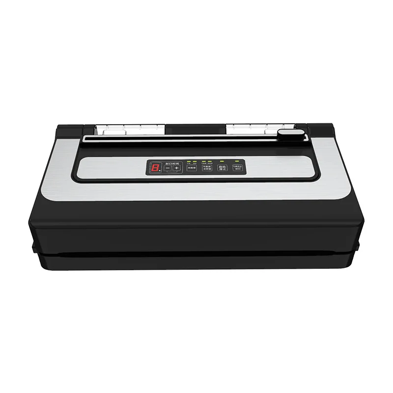 Fully Automatic Vacuum Sealer Machine LED Indicator Lights Dry Moist Food Sealer Bags Pneumatic Glass Foil for Textiles