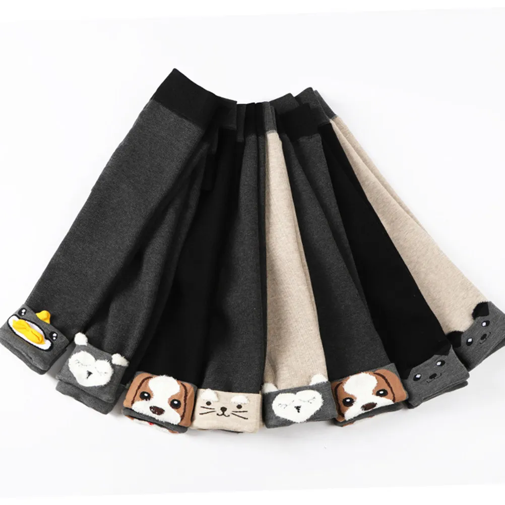 

1Pcs Warm Knitted Baby Winter Pants with Loose Waist Cartoon Design High Elasticity Comfortable Toddler Cotton Warm Pants