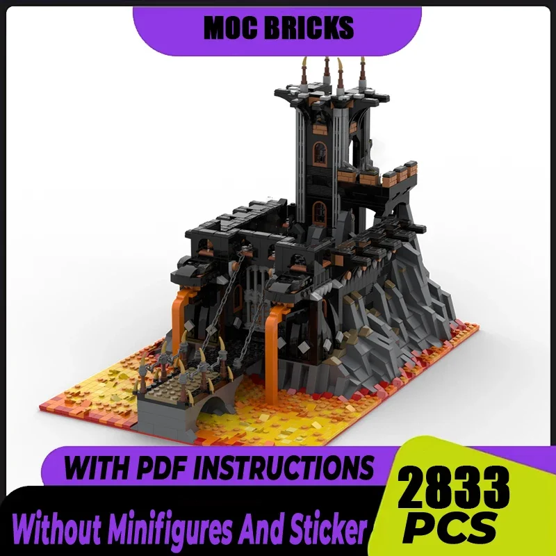 

Moc Building Blocks Dragon's Lava Base Technical Fortress Model Bricks DIY Assembly Construction Toys For Holiday Gifts