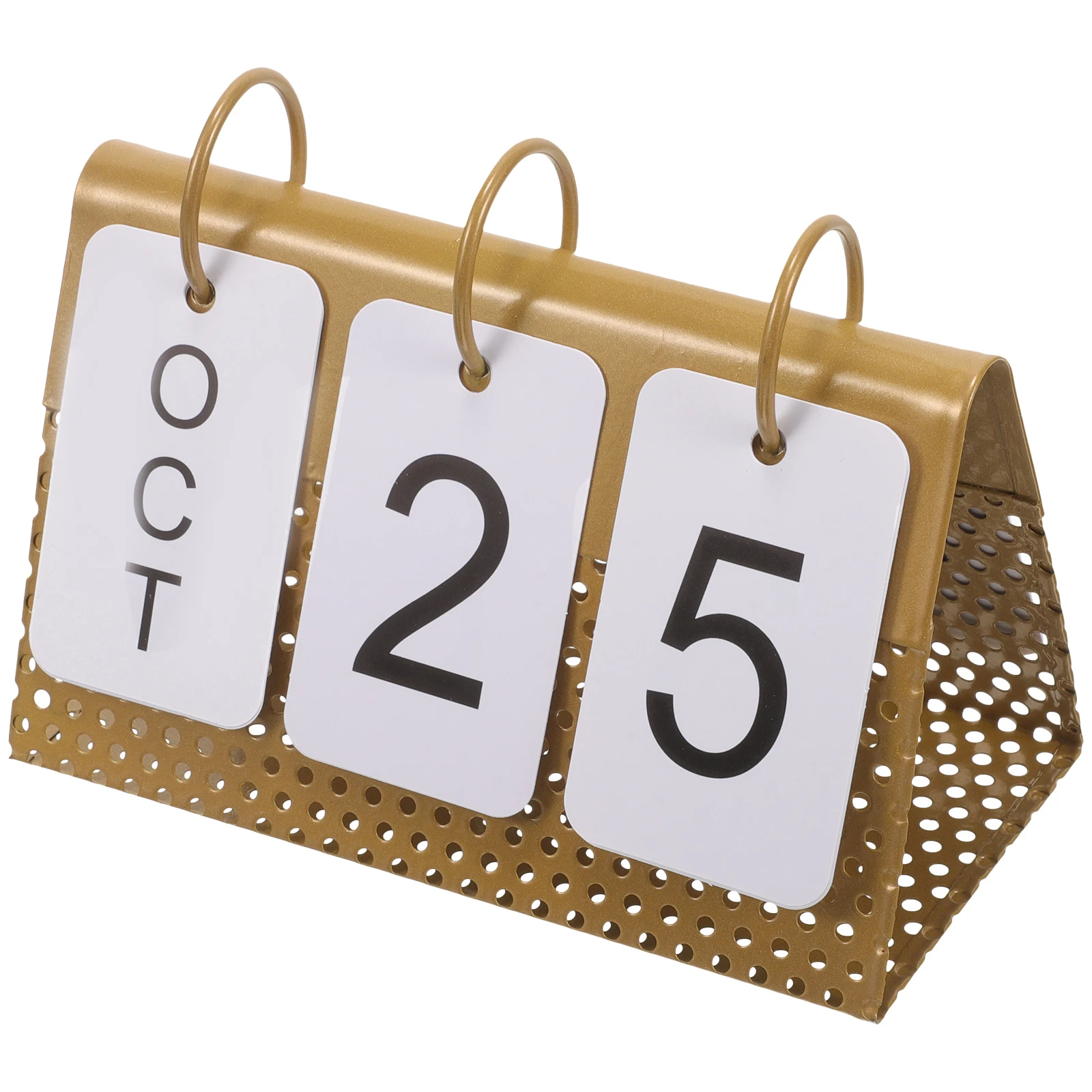 

Perpetual Calendar Ornaments Desktop Decoration Vintage for Home Iron Rustic Office Year Planner