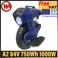 EU Stock Begode A2 84V 750Wh 50GB Battery 1000W Begode A2 Electric Unicycle EUC HeadLight 5000 Lumen 15inch Tyre