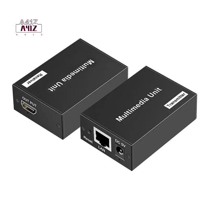 A41Z--Compatible Network Cable Extender 200 Meters 1080P HD Audio And Video To RJ45 Network Transmitter US Plug