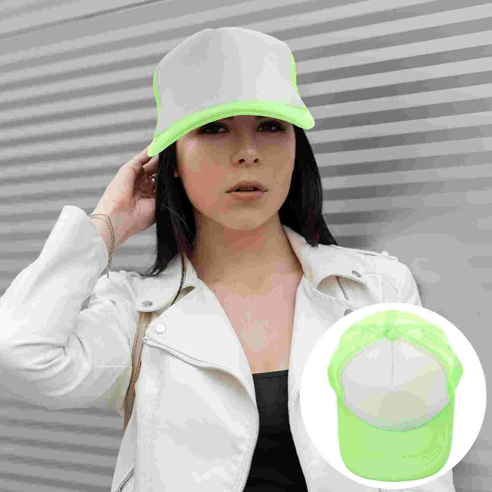 10 Pcs Blank Hats Sublimated Baseball Cap Polyester Hat Driver Heat Transfer Sublimation Hats Blank Sponge