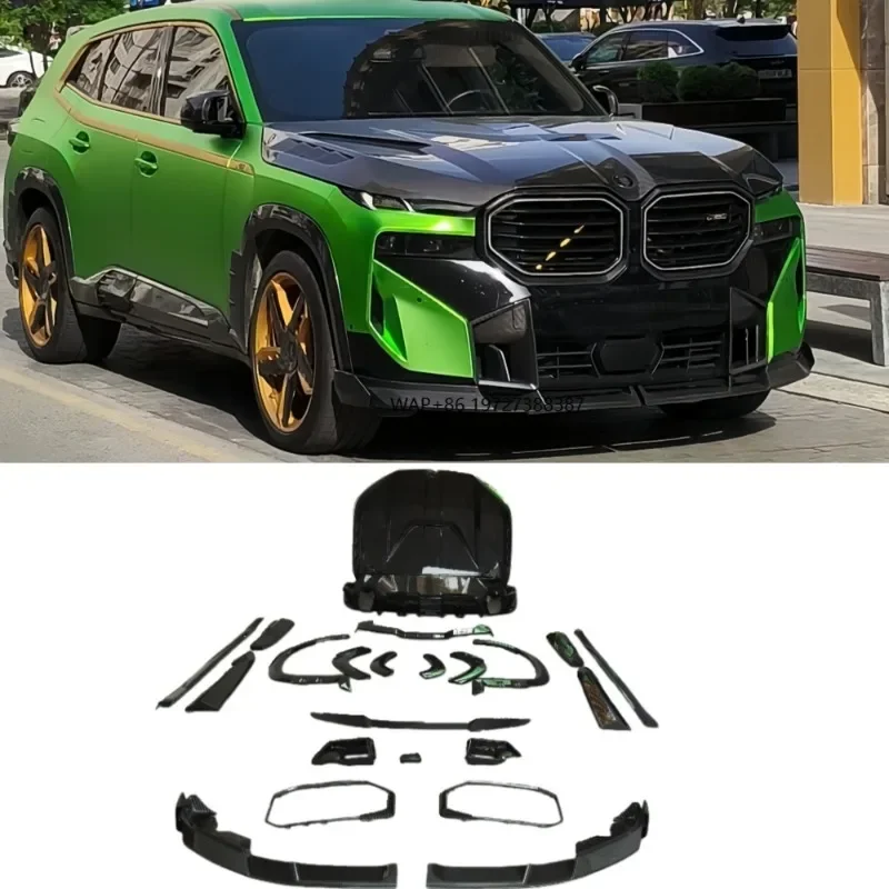 Upgraded LD Style Body Kit with Dry Carbon Fiber Front Lip, Rear Diffuser, Side Skirts, Hood, Etc. for XM