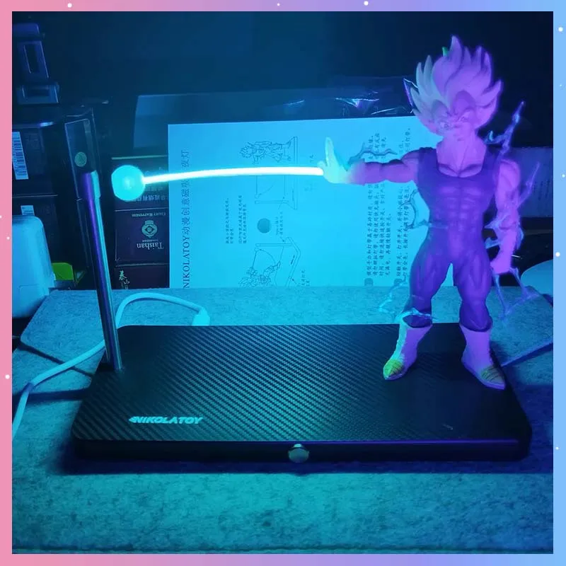 

Dragon Ball Z Vegeta Action Figure Magnetic Night Light Anime Cartoon Modle Toy Home Office Desktop Decoration Collection Gift
