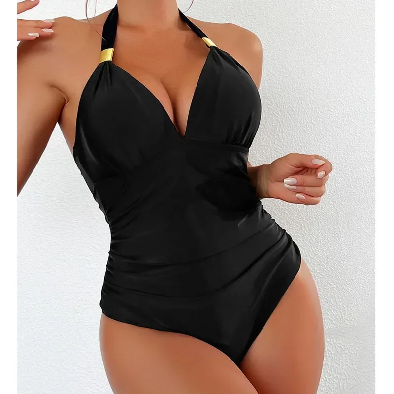 Сексуальные цельные купальники с леопардовым принтом, закрытые женские купальники, одежда для плавания с эффектом пуш-ап, купальные костюмы для тела, пляжная одежда, купальщица в бассейне 2025