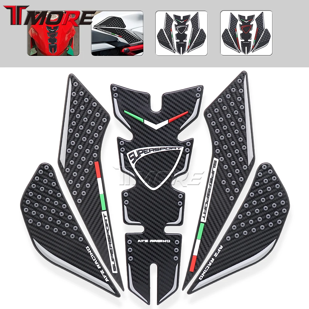 For Ducati SuperSport 939 950 Motorcycle 3M Fuel Tank Pad Protector sticker Knee Grip Antiskid Side Decal Kit Decoration